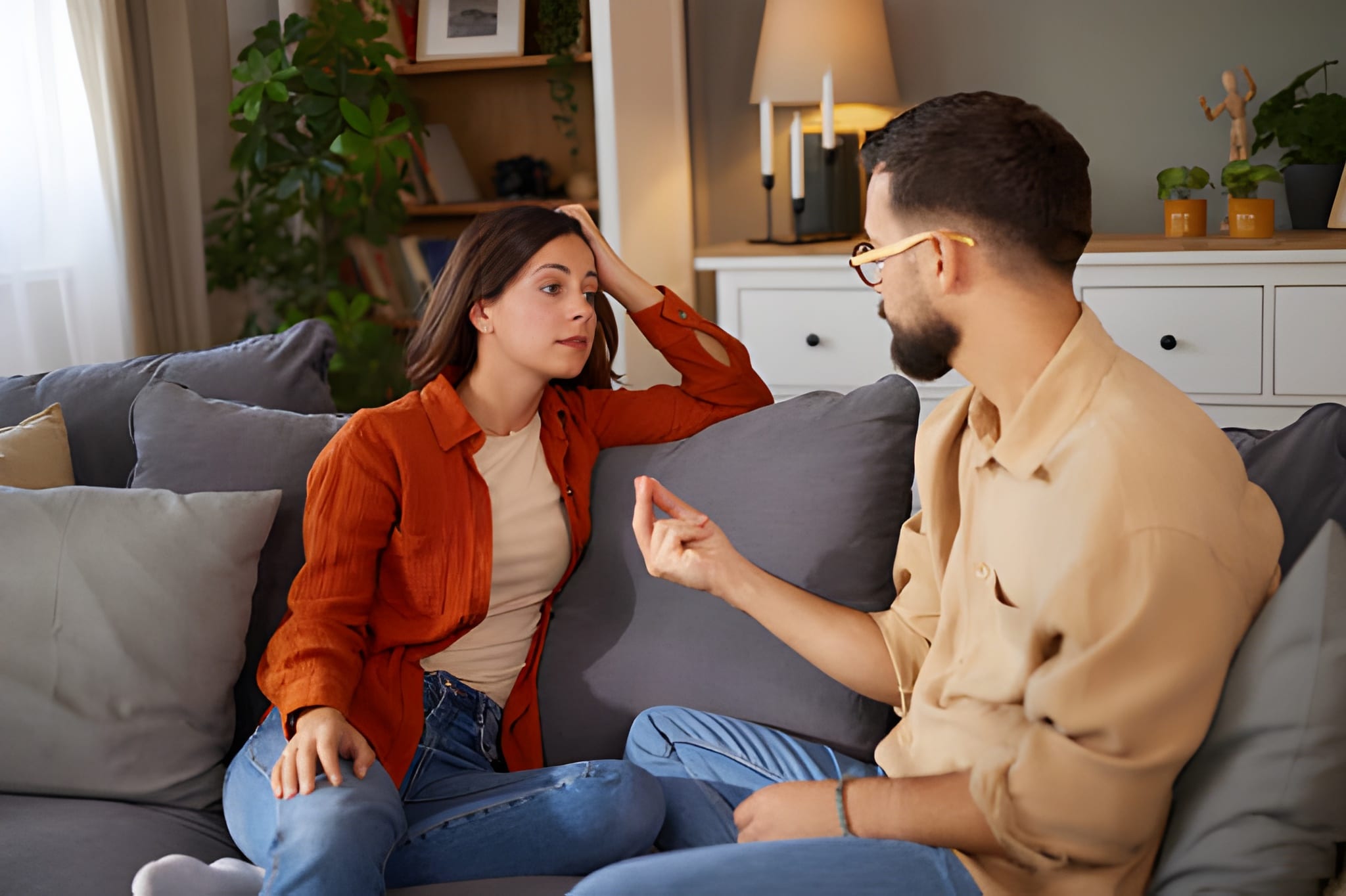 Woman looking thoughtful